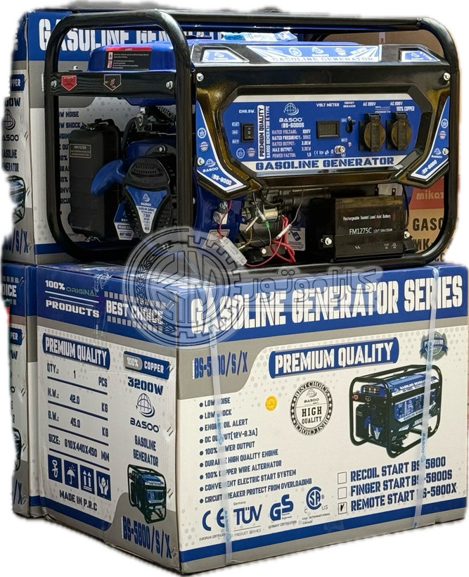 موتور برق ۳.۲ کیلوات بنزینی باسو BASOO مدل BS6200